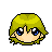 Six pixel-art character heads arranged in a on gray background, each with large eyes and simplified features