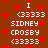 Brown background with red heart shapes and white text elements including 'I', '(33333)', 'SIDNEY', 'CROSBY' arranged in a repeating pattern.