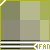 pixelated frames showing a stylized character with pale skin, black eye patches, and blue eyes, transitioning from abstract color blocks to full facial details