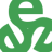 Green and white pixelated icon with abstract curved shapes forming a stylized design against a plain background.