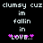 Pixelated text and symbols on a black background with repeated phrases and pink heart accents.
