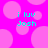 Pixelated cyan text on a bright pink background with light pink circles, reading 'i luv Josh' in two identical sections.