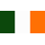 Static 50x50 pixel icon displaying the Irish flag with three vertical stripes on a gray background.