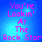 Pixelated blue background with pink text reading 'You're Lookin' At The Rock Star' in four identical arranged in a