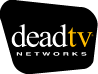 Three black rounded rectangular icons with white and yellow text reading 'deadtv NETWORKS' and 'webtv NETWORKS', two in a top , one below