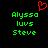 A static pixel art image with green text and a red heart symbol on black background.