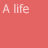A static image with a coral background displays repeated text fragments and small blue heart symbols