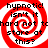 Red and white spiral pattern with black text reading "hypnotic! isn't it hard not to stare at this?" arranged in a of four identical