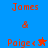 Blue background with red pixelated text reading "Jones & Poige < star Jones" and "Jones & Poige < 3" in two vertical , where the star symbol changes from solid to outlined between observations