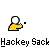 Yellow cartoon hand holding a white ball, repeated in a with text below each icon