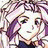 A 48x48 pixel buddy icon featuring a stylized anime character with purple and white hair on the left, paired with "Anime IM" text in silver pixelated font on a black background to the right.
