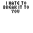 A 4x3 contact sheet of pixelated text frames showing an animated sequence where the phrase "I HATE TO BREAK IT TO YOU" alternates with "BUT" and a final frame containing additional text about head shape.