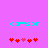 Pixelated cyan text 'dawson' on bright pink background with red and pink heart symbols below, two identical frames side-by-side.