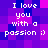 Pixelated text on a purple and pink background with repeated phrases and a smiley face