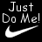 Static pixelated icon featuring white text and a logo on black background with visible dithering and anti-aliasing effects.