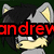 Pixelated cartoon character with gray fur, black hair, and yellow inner ears in a four- with red text overlay