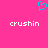 A static image with a bright pink background featuring two identical white text phrases and one cyan pixelated heart symbol above them.