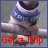 A 4-frame contact sheet of a gymnastics-themed animated buddy icon showing a hand gripping a bar with text "Get a Grip" in different colors across frames.