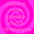 A static image with a pink spiral background and light pink text reading "chloe's room please knock thankyou" in four identical quadrants.