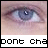 five and five showing a sequence of eye close-ups with changing text below each frame, transitioning from partial phrases to heart symbols