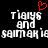 Pixelated text displays 'Tiggy$ and samak' with a red heart symbol above the first line, set against black background.