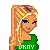Pixelated cartoon-style contact sheet showing three frames of an animated icon featuring a blonde woman in green DKNY apparel with soccer-related text below.