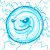 Two identical blue electrical mote icons with swirling patterns and static effects arranged side-by-side on a transparent background.