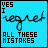 nine identical blue square with black text and handwritten-style 'regret' script, each showing slight variations in pixel rendering across observations
