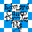 Blue and white checkered background with pixelated text reading "Edward Cullen Dazzles Me" over a small figure in motion.