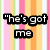 A static image with a striped background and text reading "he's got scribbling all these little hearts on my notebook" alongside a heart symbol.