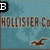 Pixelated icon with repeating 'HOLLISTER Co' text and bird silhouettes on a blue background, featuring multiple variations of the name 'Brooke' in different fonts and colors.