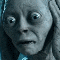 identical animated frames showing a pale, wide-eyed figure with long hair and a blue glow, overlaid with repeating text