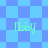 Pixelated green text 'Nobby' appears on a blue checkered background with diamond-shaped patterns.
