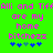 Green background with pink pixelated text reading "Ali and Tiff are my home bitchezz" and blue flower icons below, with one flower changing color.