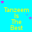 Bright cyan background with yellow text "Tanzeem Is The Best" repeated in a , surrounded by scattered pink and light blue stars