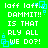 Green background with white pixelated text reading 'laff laff DAMMIT!! IS THAT RLY ALL WE DO?!' and blue square outlines scattered across the image.