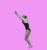 Animated sequence of a gymnast performing flips against alternating pink and magenta backgrounds, with visible text 'GYMNAST' in the bottom-right corner.