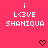 Pixelated pink background with white text 'i L<3VE SHANIQUA' repeated across three , featuring black heart and downward arrow symbols in specific positions