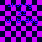 Purple and black checkered background with blue text reading 'shorty izz ur b-day' in two identical sections, one section animating to show a overlay effect