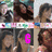 pixelated images showing a person with dark hair in various poses, overlaid with pink text elements including 'G', 'china', and 'love ♡3'