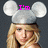A person with blonde hair wears a silver mouse-ear headpiece, with pink text reading "I'm Headstrong Are You?" above the ears.