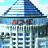 A 4-frame contact sheet of a pixelated animated icon showing the ACME building with red "ACME" text on blue and white architecture, displayed in a 2x2 grid layout.