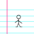 A 5x5 contact sheet of stick figure animation frames on lined paper background showing sequential motion cycles from walking to stretching and other poses.
