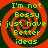 Four identical red and green spiral patterns with green text reading "I'm not Bossy I just have Better ideas" arranged in a on a dark background
