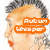 Pixelated image of a person's face with gray hair, orange text overlays reading 'AUGUST' and '2009', and a small orange mark on the cheek.