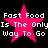 A 4-frame animated contact sheet showing a pixelated pink star with white text reading "Fast Food Is The Only Way To Go" against a black background, arranged in a 2x2 grid.