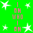 Green background with white star shapes and vertical pink text reading 'I AM WHO I AM' in pixelated font.