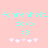 Pixelated cyan text and symbols on a pink background with repeated elements in two