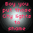 Four circular pixelated icons display identical pink text on a gray gradient background with black borders.