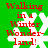 Green background with red text "Walking in a Winter Wonderland!" overlaid on white snowflake shapes, showing pixelated variations across four quadrants.
